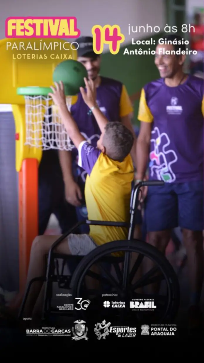 Inscrições para Festival Paralímpico em Barra do Garças vão até quarta (11)